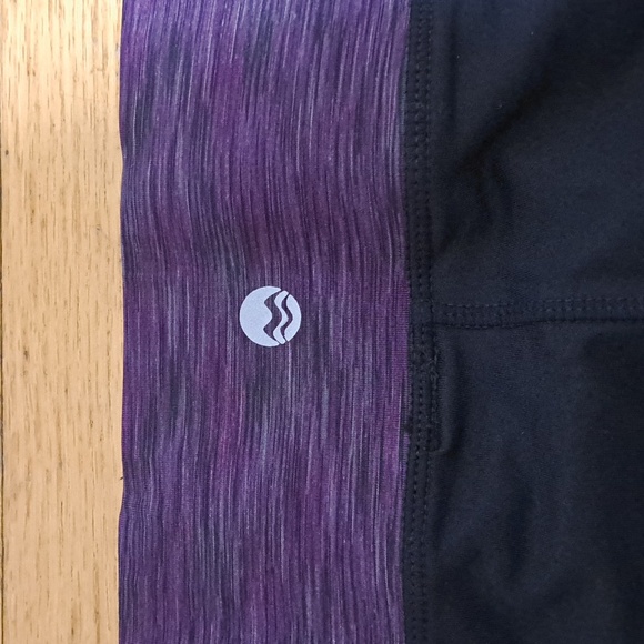 NWT Motion by Coalition Dance Gym Black with purple waistband Leggings Sz S - Picture 7 of 7
